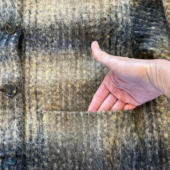 Madewell Kenwick Jacket in Plaid Brown Tan Size Medium - Picture 5 of 12